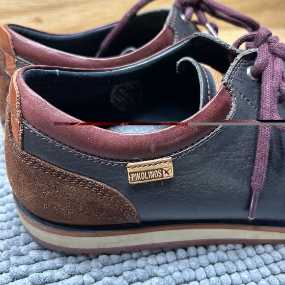 Pikolinos Navy Blue/brown Leather Lace-Up Casual Oxfords Mens 10.5 (EU 44) Spain main image 4